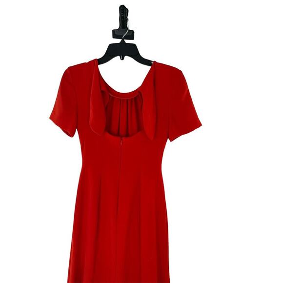 Diane Von Furstenberg Midi Dresses Women's Size 0 Rose A-Line Fitted Line Cutout - Picture 8 of 12